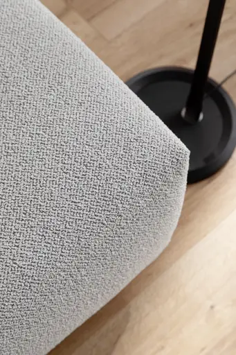 Ecksofa Motone - 2,5-Sitzer mit Ecke rechts, Stoff, Hellgrau