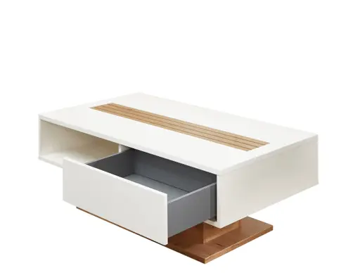 Couchtisch - mit Schubkasten, LBH ca. 120x65x43 cm, Weiß
