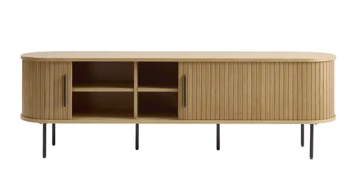 TV-Lowboard - B ca. 180 cm, Eiche Furnier, Natur