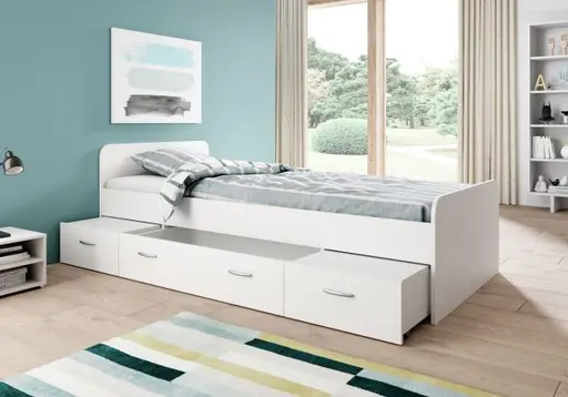 Kojenbett - Liegefläche ca. 90x200 cm, Weiß