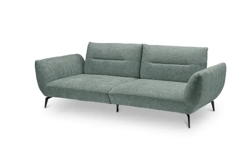 Megasofa PAYTON - 3-Sitzer, Stoff, Azur