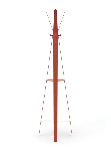 Beistelltisch Signe - BHT ca. 40x50x40 cm, Lack, Oxidrot