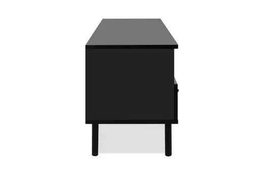 TV-Lowboard - B ca. 138 cm, Schwarz, Artisan Eiche Nachbildung