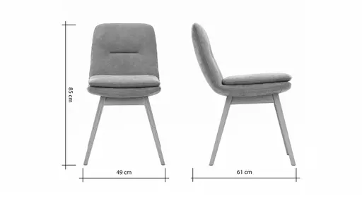 Polsterstuhl Macano - Stoff, Olive