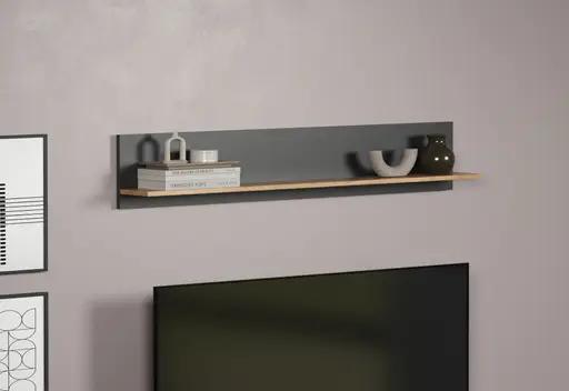 Wandboard - Anthrazit, Eiche Coast Evoke Nachbildung