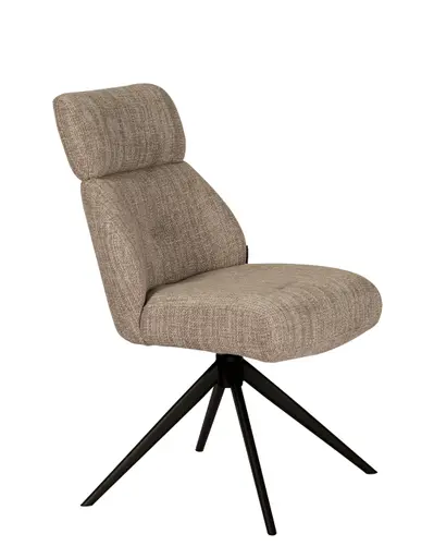 Stuhl MILILANI - drehbar, Stoff, Taupe