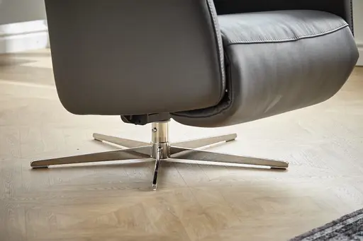 Relaxsessel Trona - Größe S, inkl. Relaxfunktion, Leder, Anthrazit