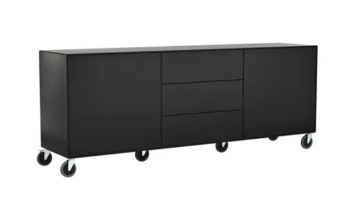 Sideboard Edge - Lack, Schwarz