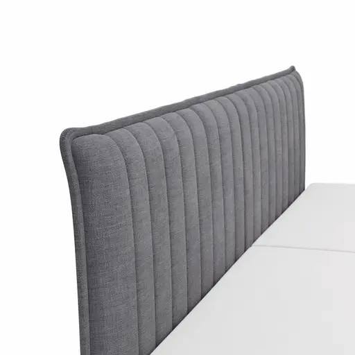 Boxspringbett Lund- Liegefläche ca. 180x200 cm, Stoff, Grau