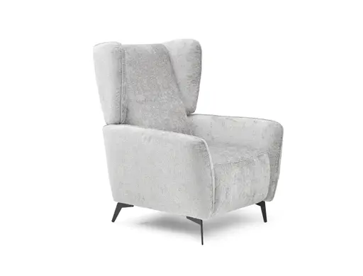 TV-Sessel - Relaxfunktion, Stoff, Silberfarben