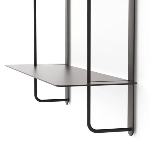 Wandregal Dagny - BHT ca. 60x85x18 cm, Metall, Schwarz