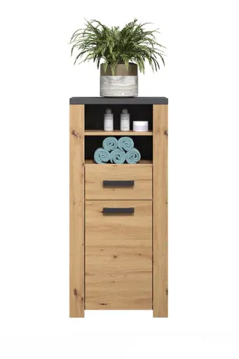 Kommode - B ca. 53 cm, Eiche Dekor