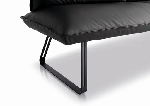 Polsterbank - B ca. 198 cm, 3-Sitzer, Leder, Lava