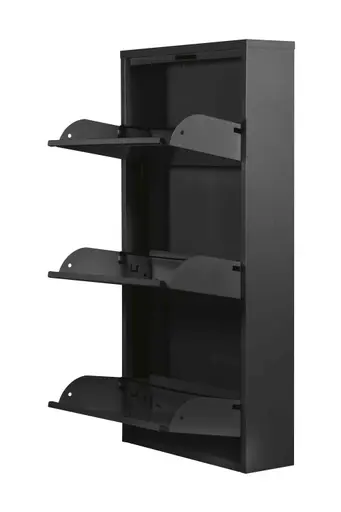 Schuhschrank - B ca. 50 cm, Schwarz