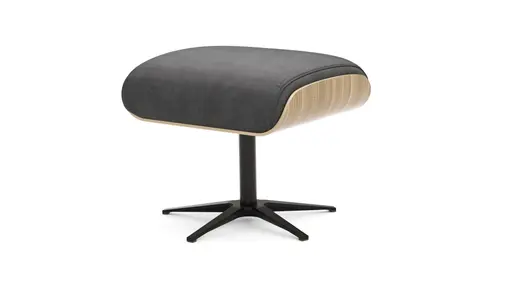 Drehhocker Aberdeen - Größe M, Microfaser, Anthrazit