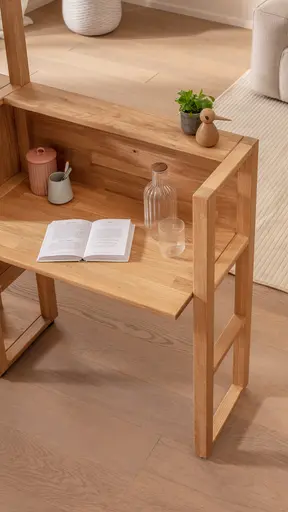 Wohnwand Elara - Eiche massiv, legno geölt