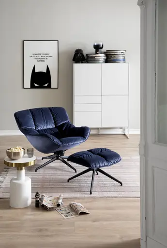 Sessel Unn - Stoff, Indigo