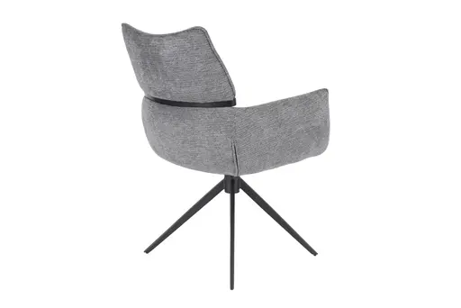 Armlehnstuhl MARJA - drehbar, Stoff, Grau