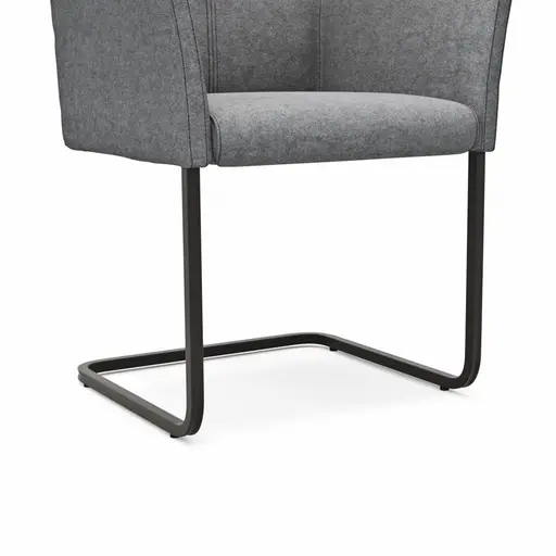 Armlehnstuhl 4110 - Wolle, Hellgrau