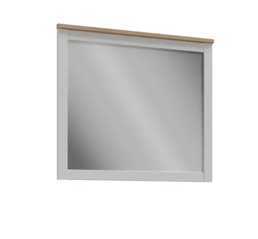 Wandspiegel FELLIAN- Weiß, Eiche Dekor