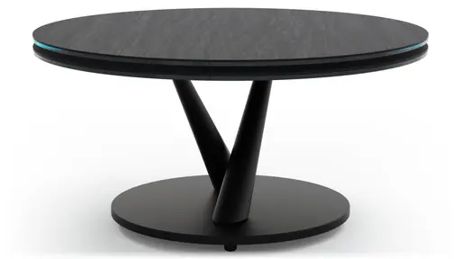 Couchtisch Spessa - LB ca. 128x80 cm, drehbar, Keramik, Anthrazit