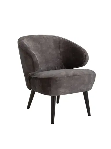 Loungesessel Fargo - Stoff, Dunkelgrau