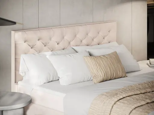 Boxspringbett- Liegefläche ca. 200x200 cm, Stoff, Creme