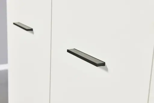 Schuhschrank - B ca. 135 cm, Artisan Eiche Nachbildung, Weiß