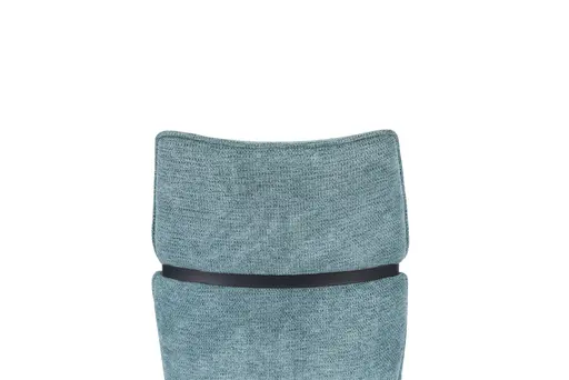 Stuhl MARJA - drehbar, Stoff, Türkis