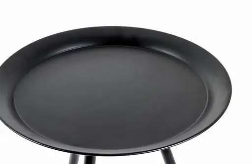 Beistelltisch- DH ca. 54x44 cm, Schwarz, Lackiert