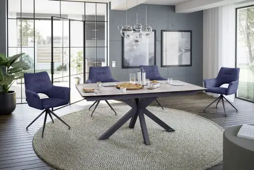 Esstisch MELANIA - ausziehbar, LB ca. 180x95, Keramik, Braun