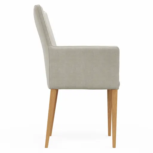 Armlehnstuhl Cosyra - Stoff, Natur