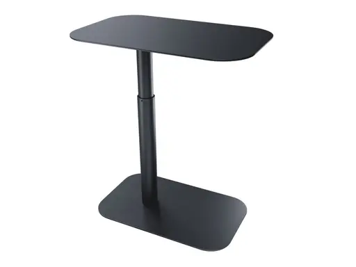 Beistelltisch - höhenverstellbar, LBH ca. 60x38x49,5 cm, Stahl, Schwarz