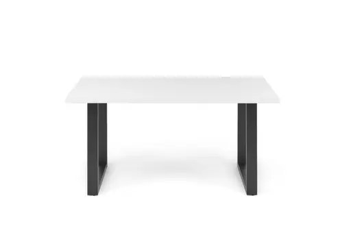 Esstisch - LB ca. 160x90 cm, Weiß, Schwarz