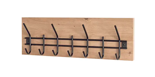 Wandgarderobe - B ca. 60 cm, Eiche Nachbildung