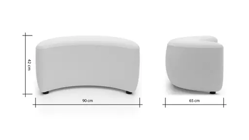 Anstellhocker Karasu - Stoff, Creme