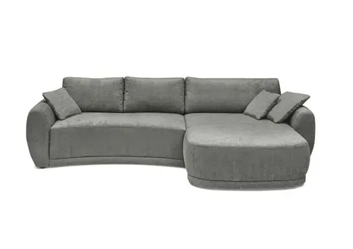 Ecksofa JOSUA - 3-Sitzer, Ecke rechts, Stoff, Dunkelgrau