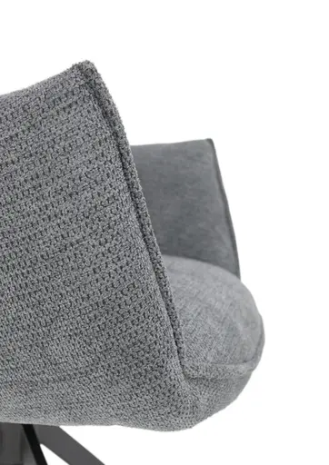 Armlehnstuhl MARJA - drehbar, Stoff, Grau