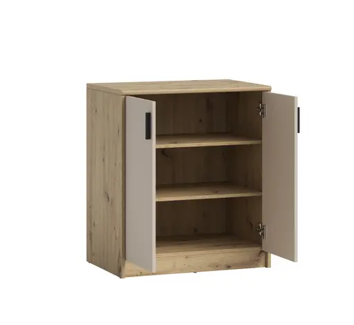 Kommode - B ca. 74 cm, Artisan Eiche Nachbildung, Kaschmir