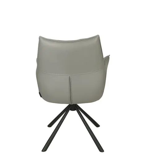 Armlehnstuhl MAKANA - drehbar, Stoff, Hellgrau