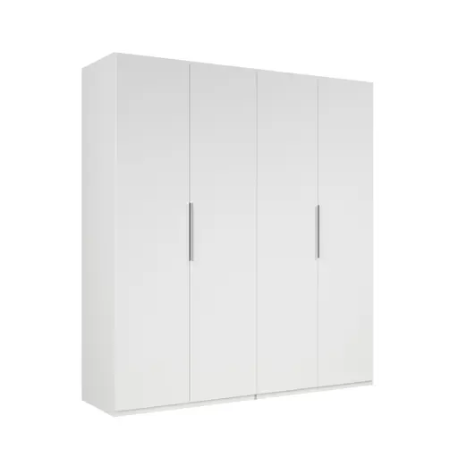 Drehtürenschrank- B ca. 200 cm, Weiß