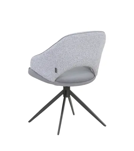 Stuhl MERIEM - drehbar, Stoff, Grau