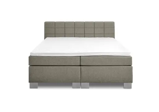 Boxspringbett HAIKOS- Liegefläche ca. 180x200 cm, Stoff, Hellbraun, TFK H2/TFK H2