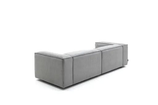 Ecksofa Aki - Longchair links, 1,5-Sitzer, Stoff, Hellgrau