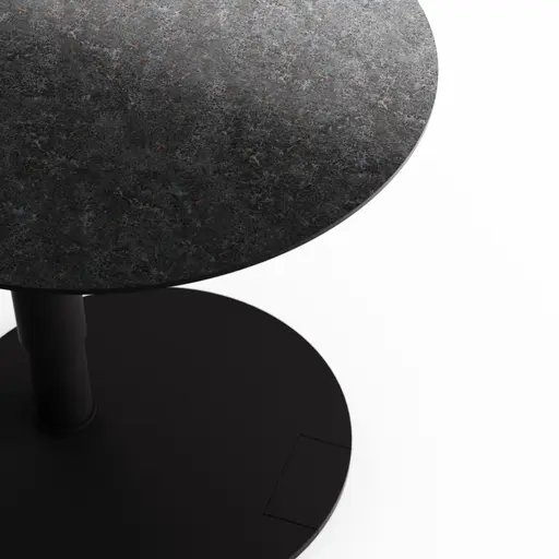 Beistelltisch Camas - LBH ca. 50x50x48 cm, Keramik schwarz