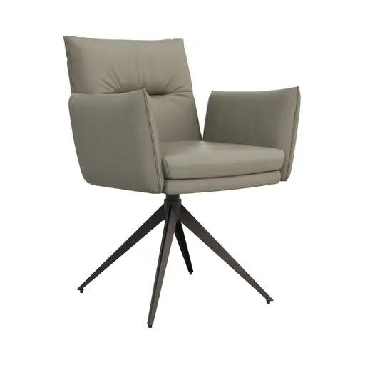 Armlehnstuhl Coscino - Leder, Safari