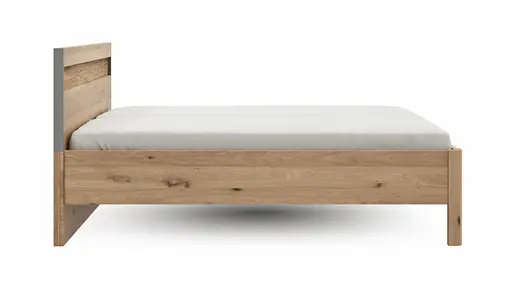 Bett Viana - Liegefläche ca. 180x200 cm, Furnier, Balkeneiche