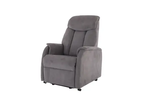 TV-Sessel MARIN - Aufstehhilfe, Relaxfunktion, Kopfteilverstellung, Stoff, Grau