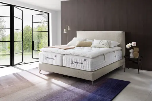  Boxspringbett Contur 4600 - Liegefläche  ca.180x200 cm, Boucle, Beige