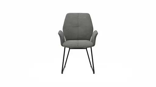 Armlehnstuhl Dinner - Stoff, Grau